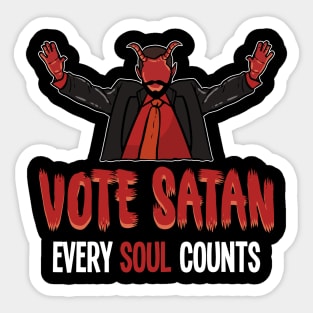 Vote Satan - For the dark side Sticker